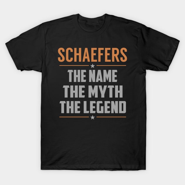 SCHAEFERS The Name The Myth The Legend T-Shirt by YadiraKauffmannkq